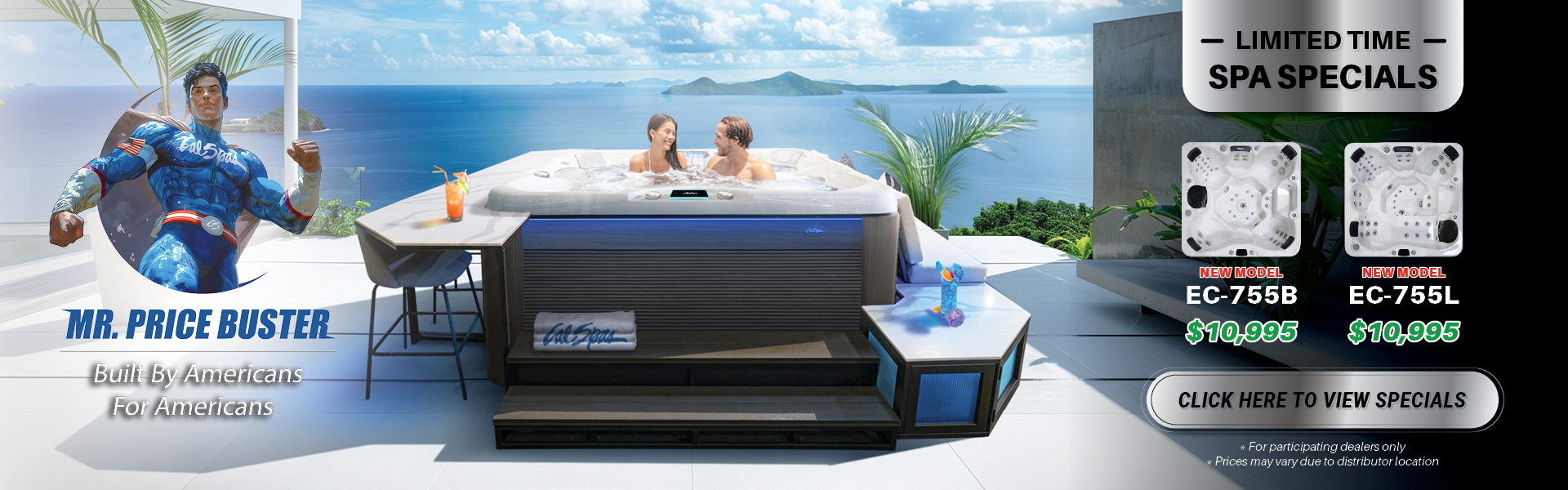 Calspas hot tub being used in a family setting - Santarosa